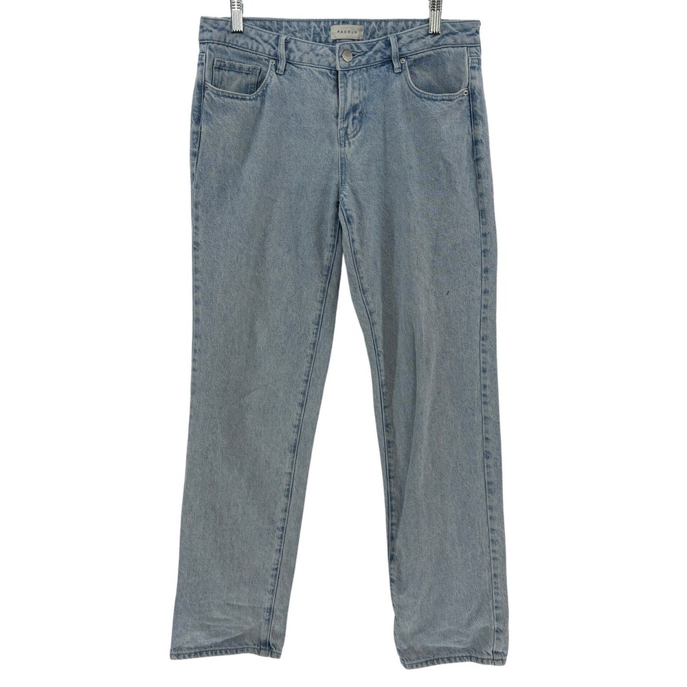 PacSun Low Rise Straight Leg Denim Jeans Womens Size 28 Light Wash Casual Skater
